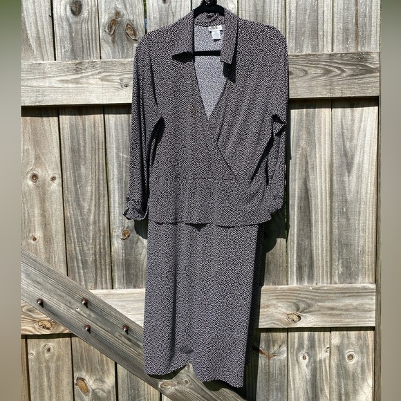 Vintage JBS limited Black and White Patterned Dress - Picture 1 of 7